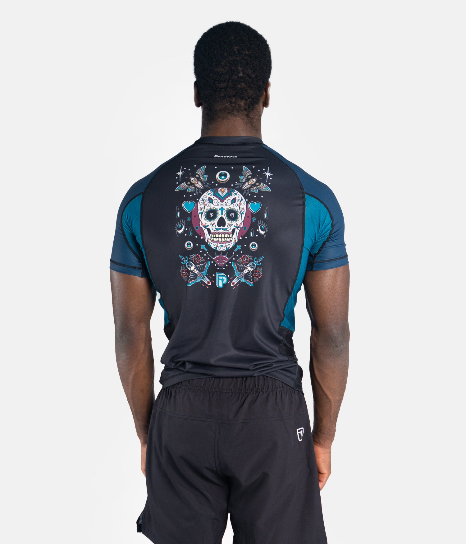 Sugar Skull Rashguard - Blue