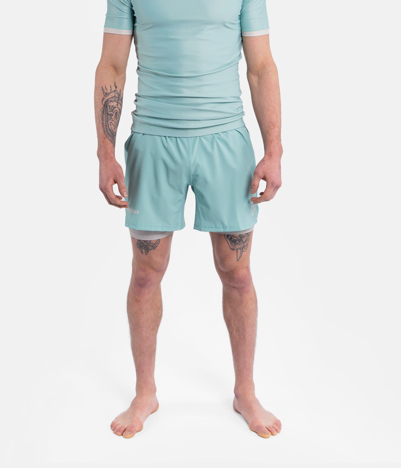 Academy+ Mint Hybrid Shorts